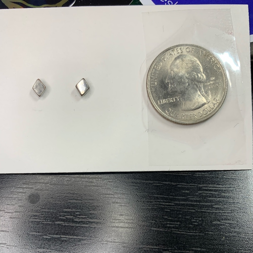 Geometric silver studs